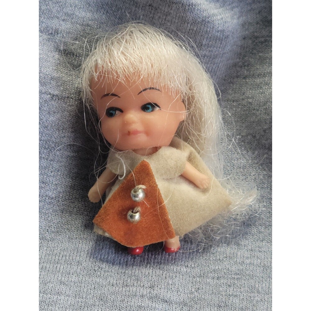 Little Kiddles Doll 1965 Platnium Blonde Miniature Vtg Mattel's Tiny Treasures